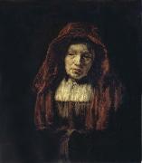 REMBRANDT Harmenszoon van Rijn Portrait of an Old Woman Germany oil painting artist